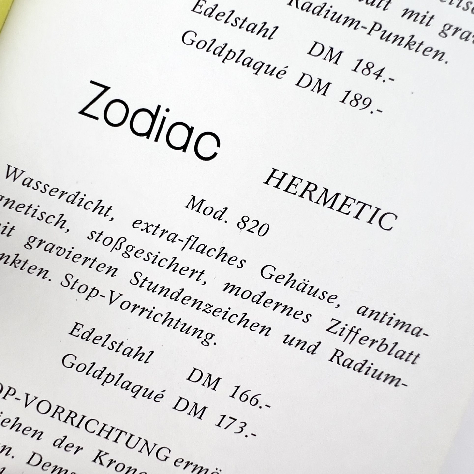 RARE CATALOGUE MONTRES ZODIAC CA. 1960 – Image 11