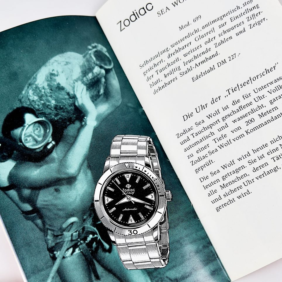 RARE CATALOGUE MONTRES ZODIAC CA. 1960