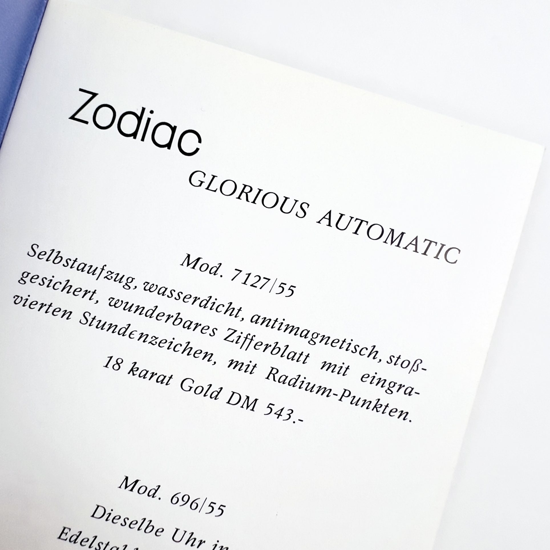RARE CATALOGUE MONTRES ZODIAC CA. 1960 – Image 8
