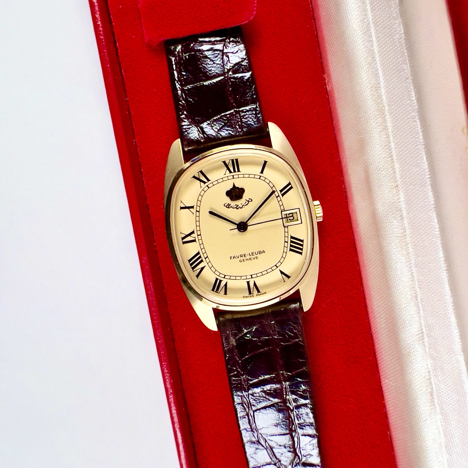 MONTRE FAVRE-LEUBA GENÈVE "DIPLOMATIQUE" CA. 1970 – Image 2