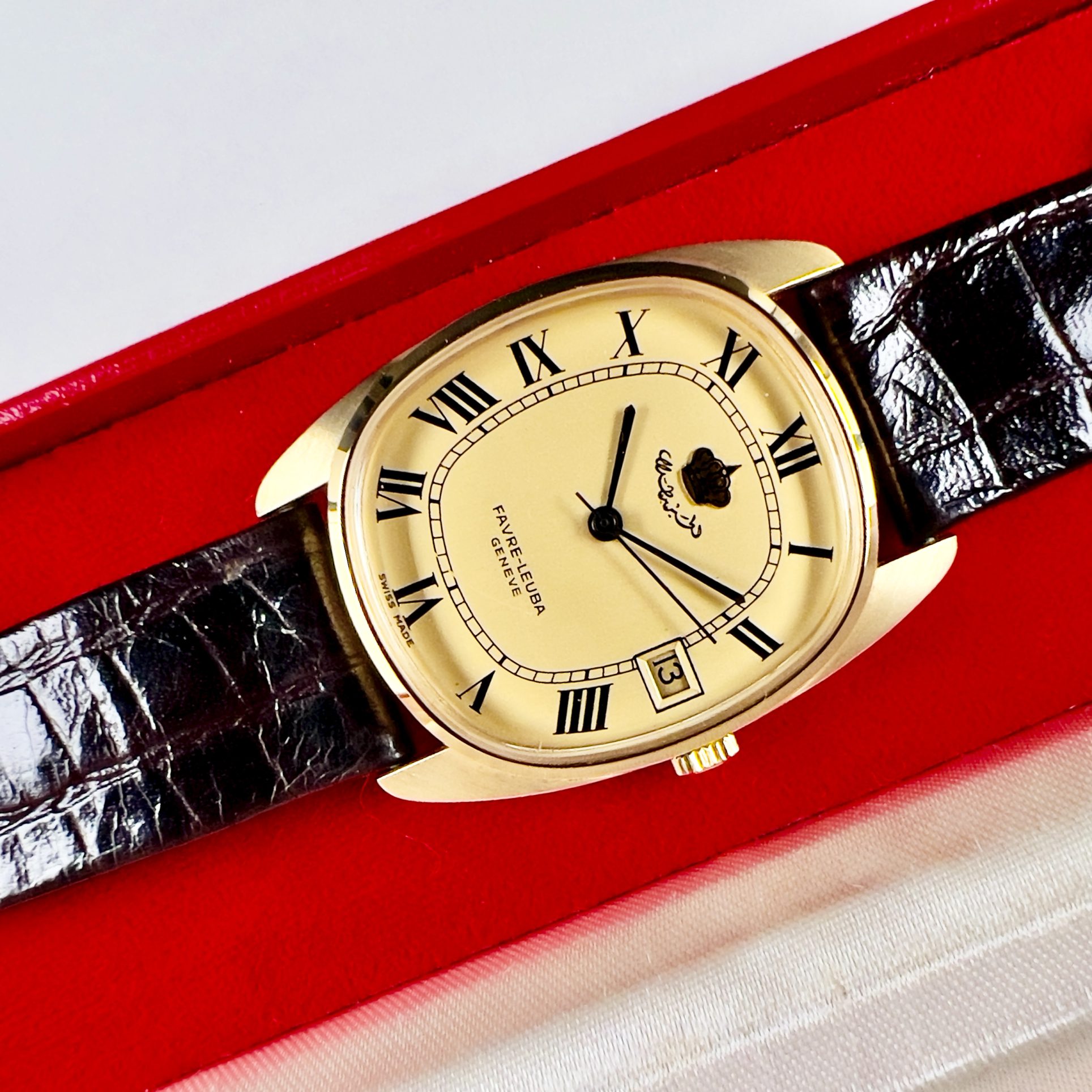 MONTRE FAVRE-LEUBA GENÈVE "DIPLOMATIQUE" CA. 1970 – Image 4
