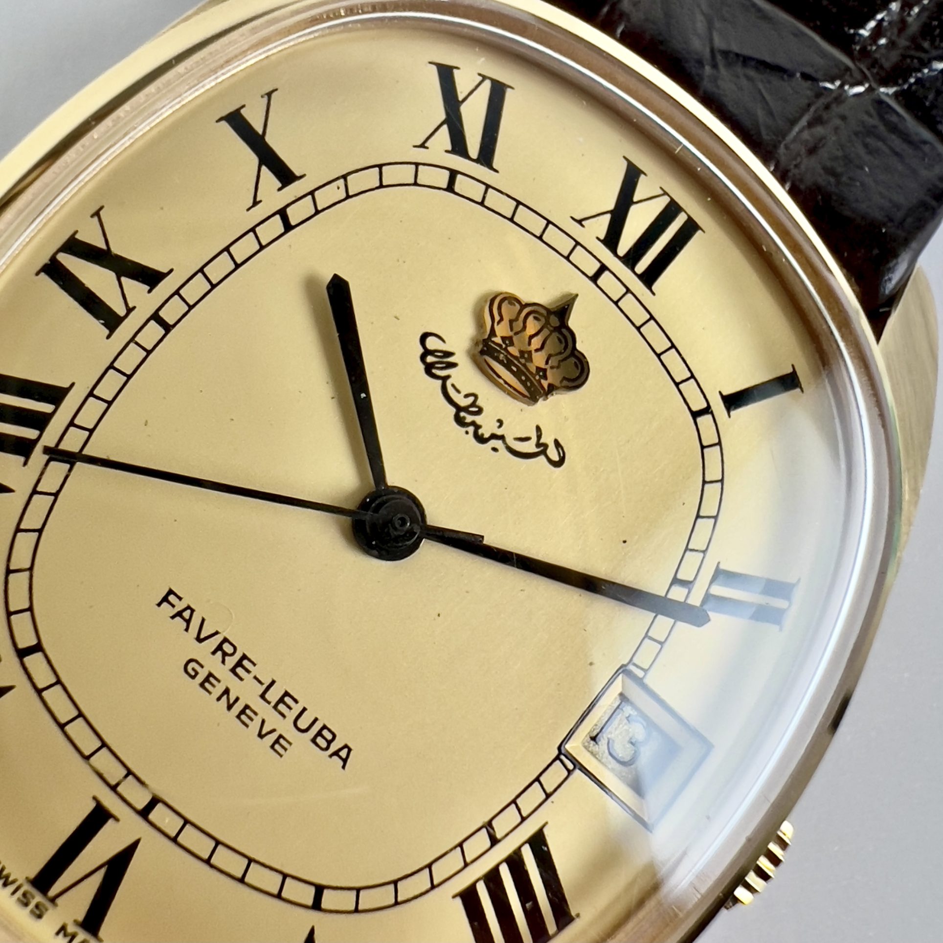 MONTRE FAVRE-LEUBA GENÈVE "DIPLOMATIQUE" CA. 1970 – Image 7