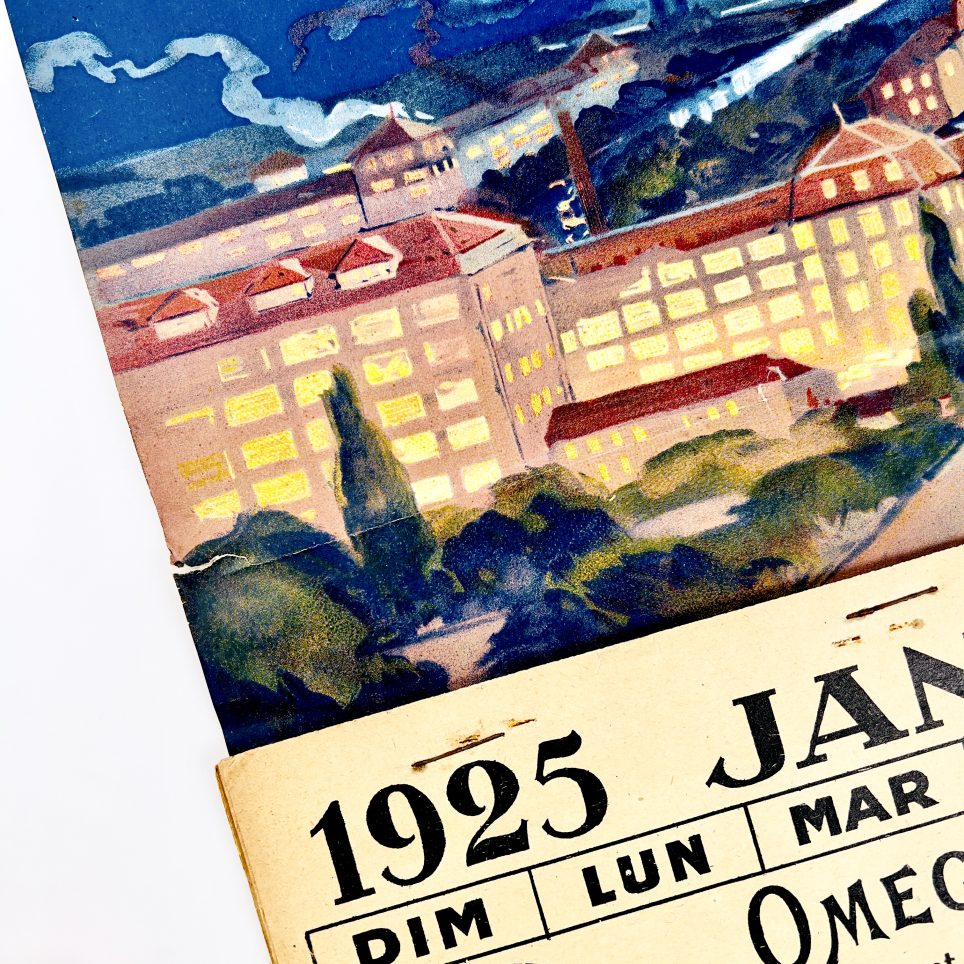 CALENDRIER MURAL MONTRES OMEGA ART DECO 1925/1926