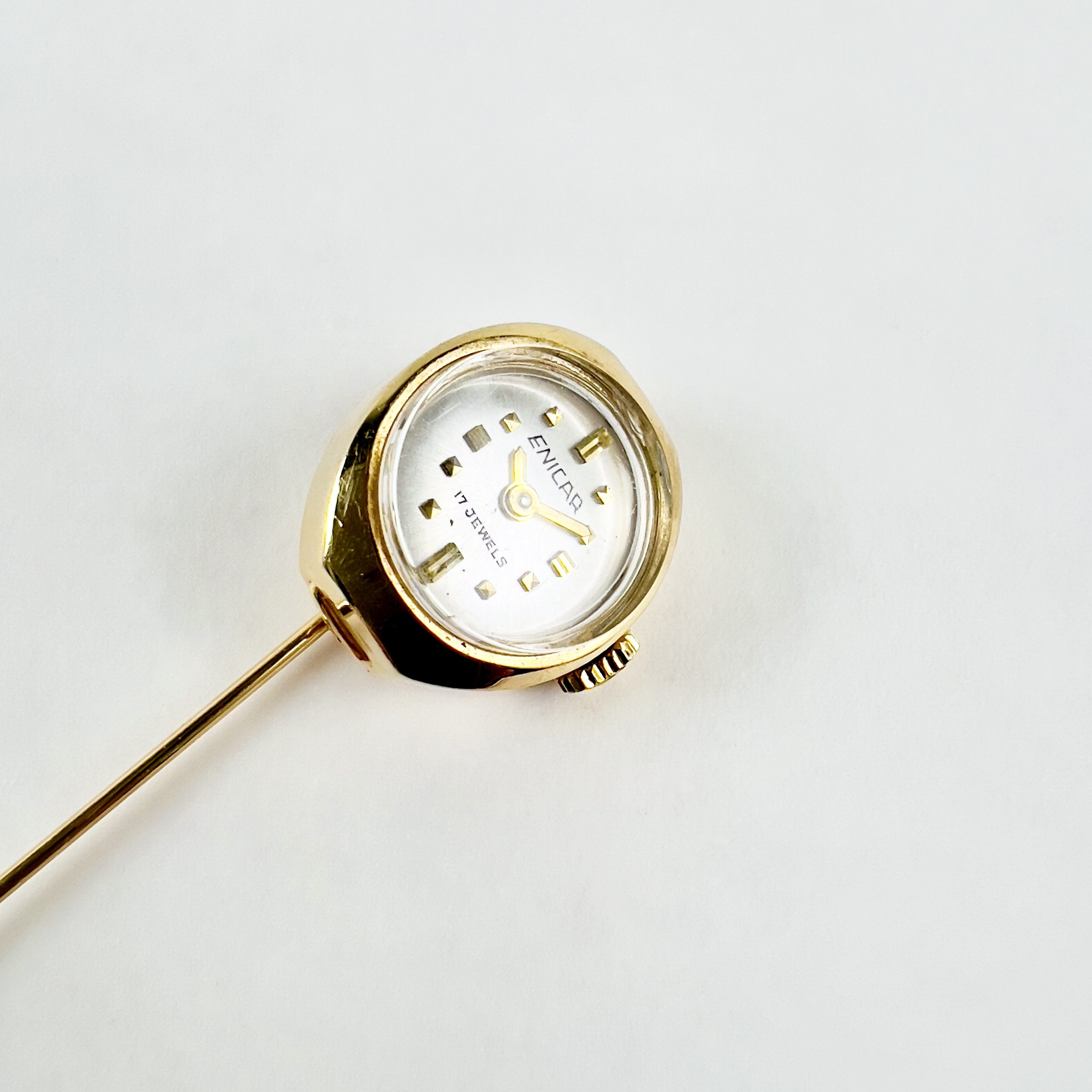 RARE MONTRE ÉPINGLE À CRAVATE ENICAR CA. 1960 – Image 3