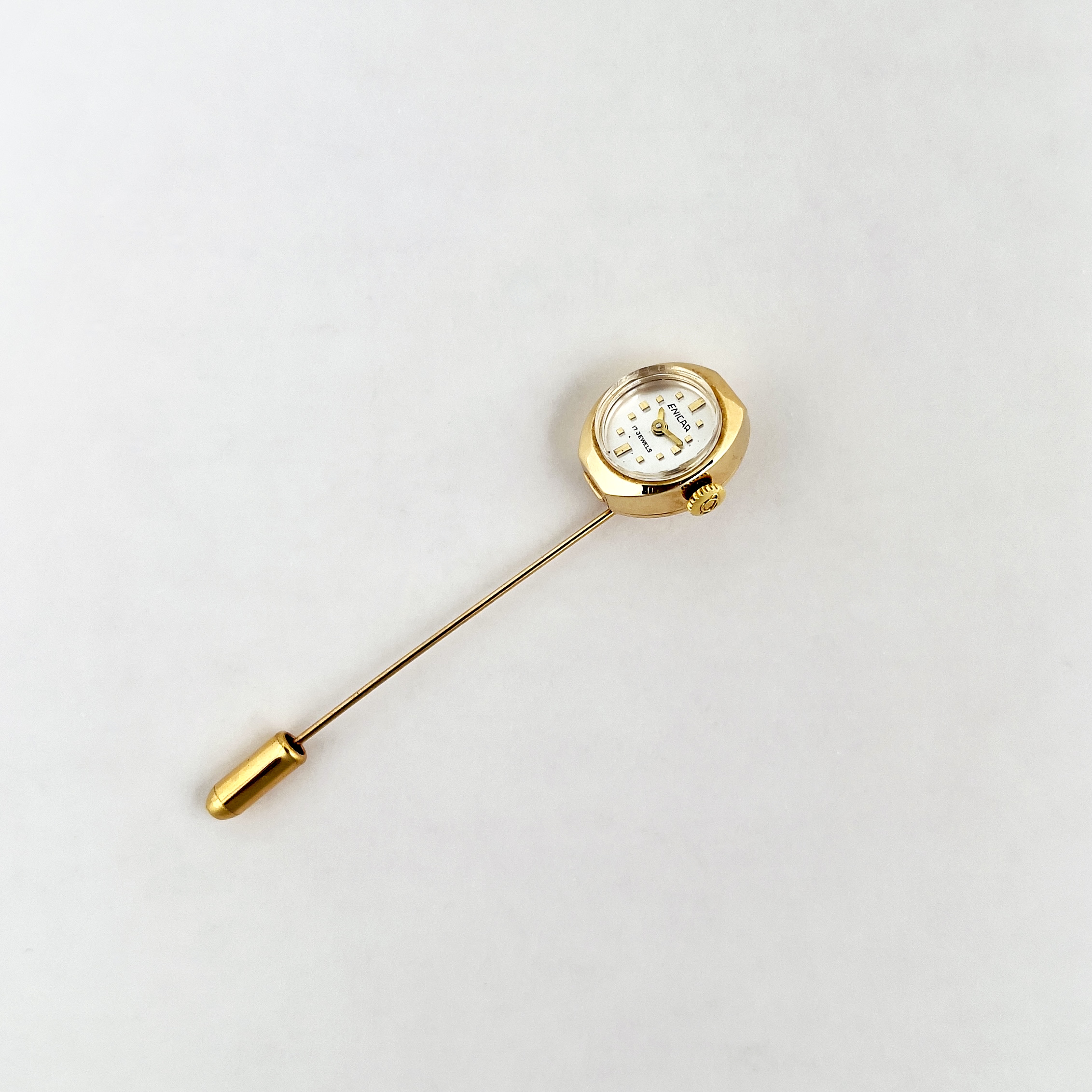 RARE MONTRE ÉPINGLE À CRAVATE ENICAR CA. 1960 – Image 2