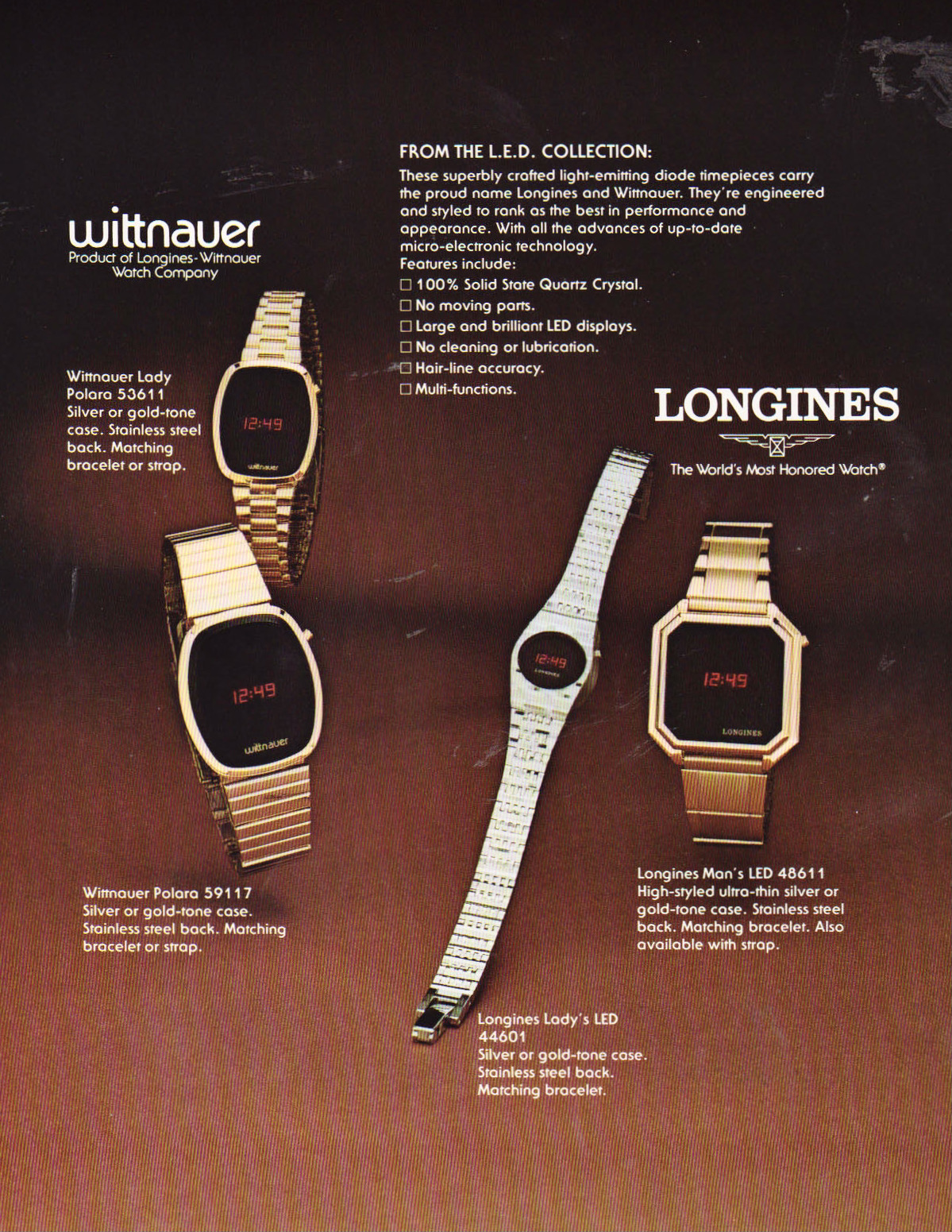 RARE MONTRE LONGINES LED 48611 CA. 1978 – Image 5