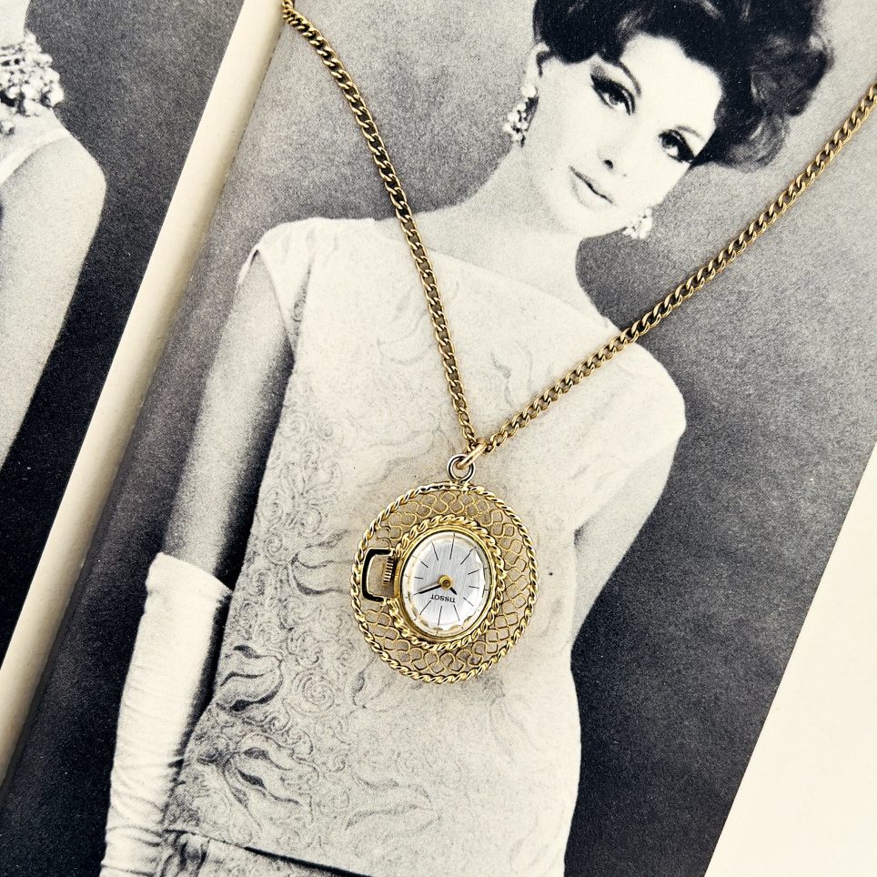 Pendentif Montre Tissot plaqué or