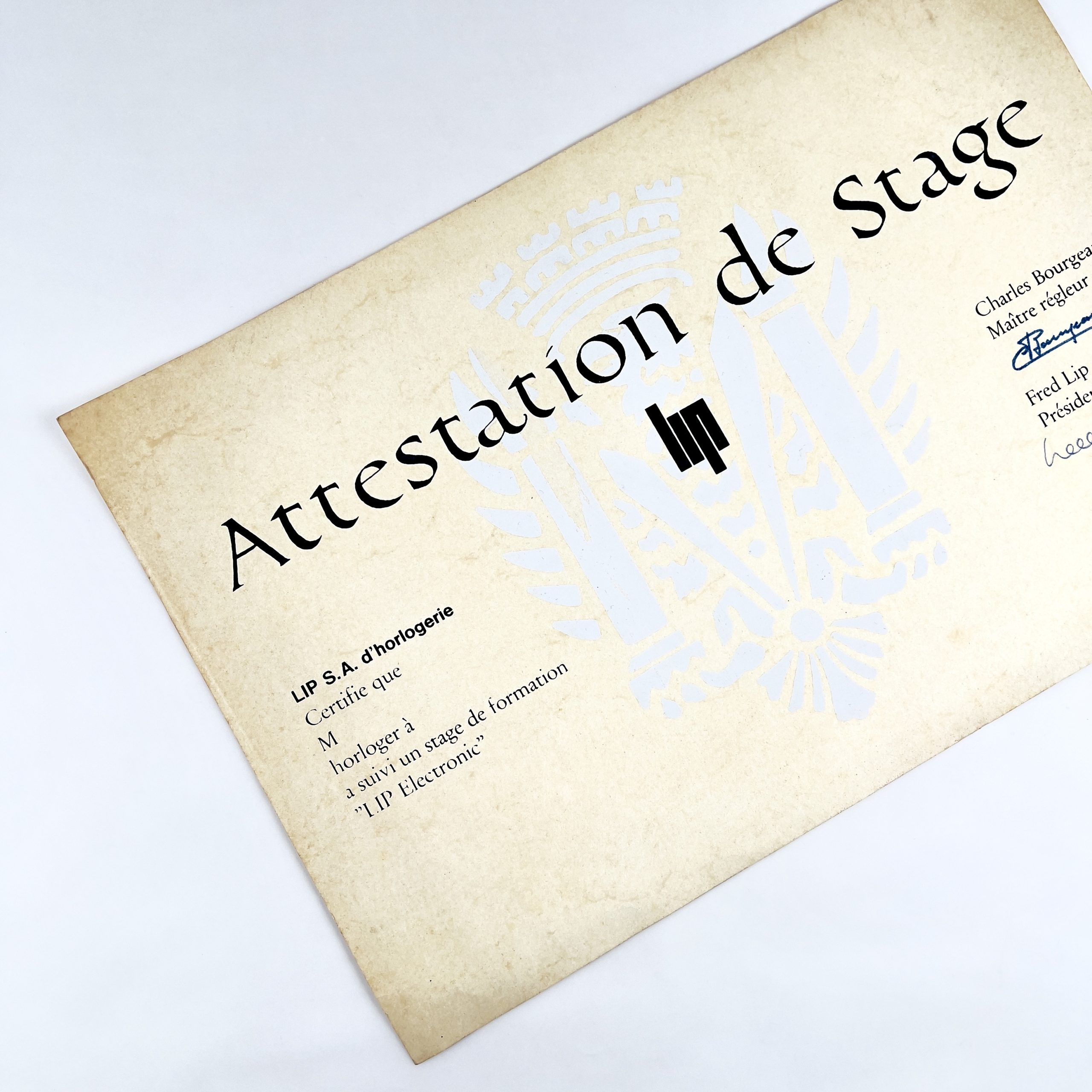 RARE DOCUMENT LIP ELECTRONIC CHARLES BOURGEAUX CA. 1965