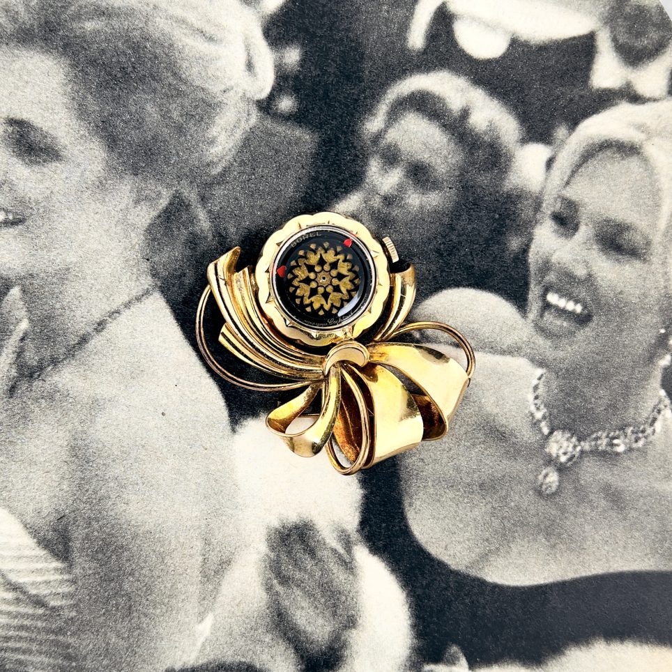 RARE BROCHE ERNEST BOREL "COCKTAIL" CA. 1950
