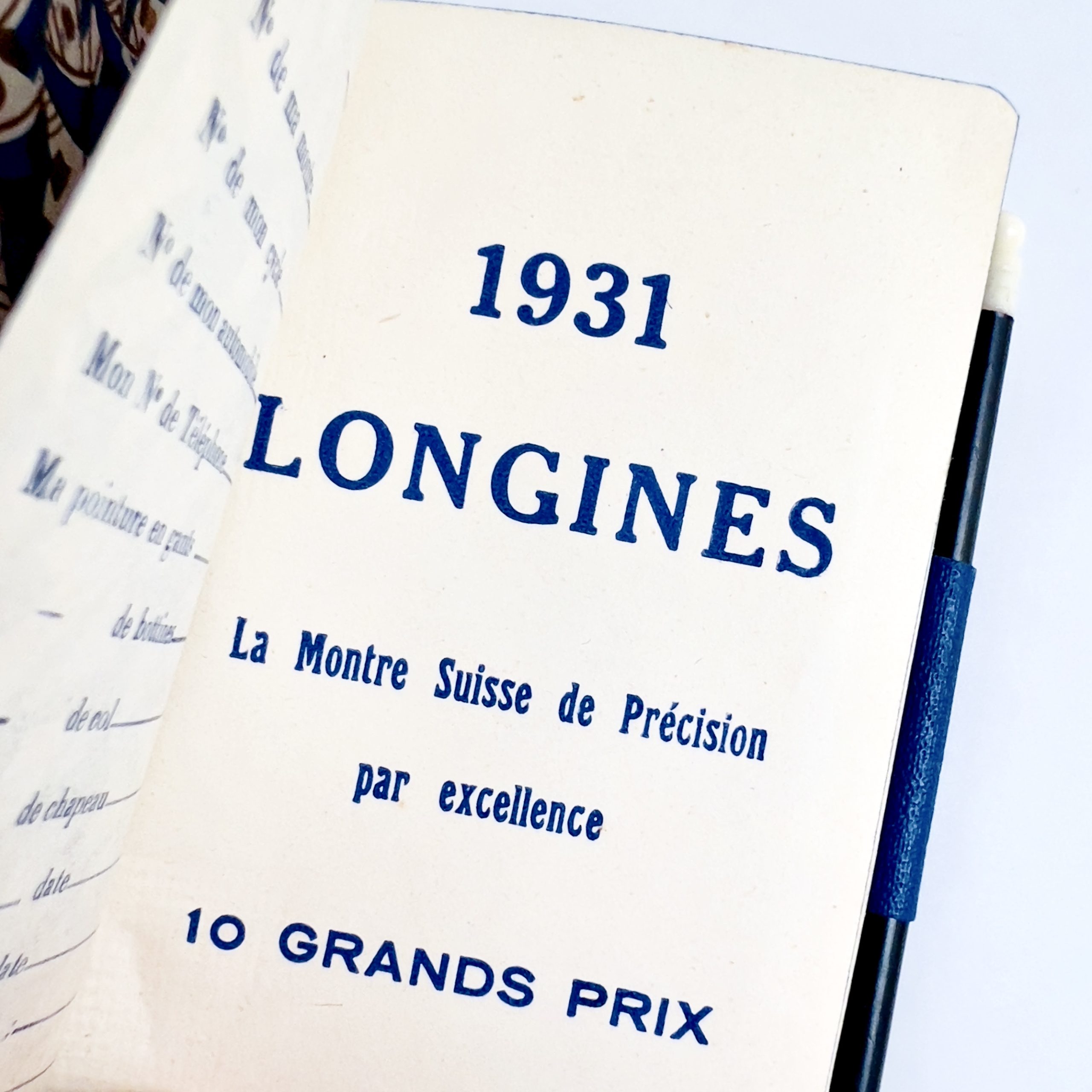 AGENDA DE POCHE MONTRES LONGINES 1931 – Image 2