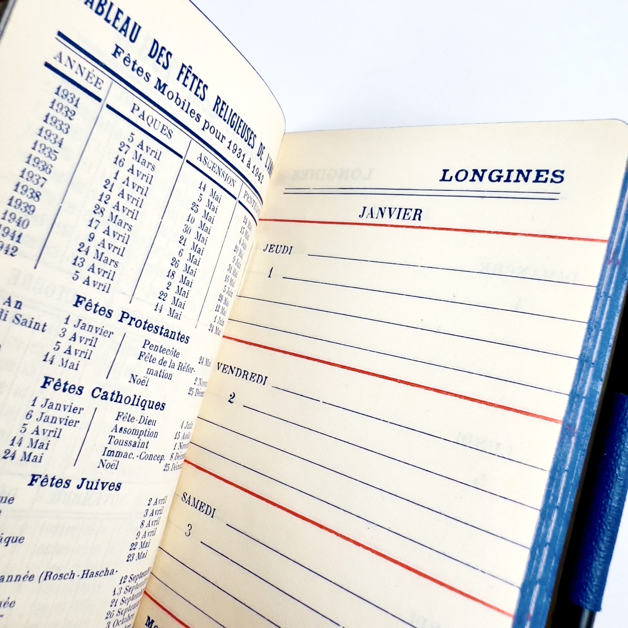 AGENDA DE POCHE MONTRES LONGINES 1931 – Image 6