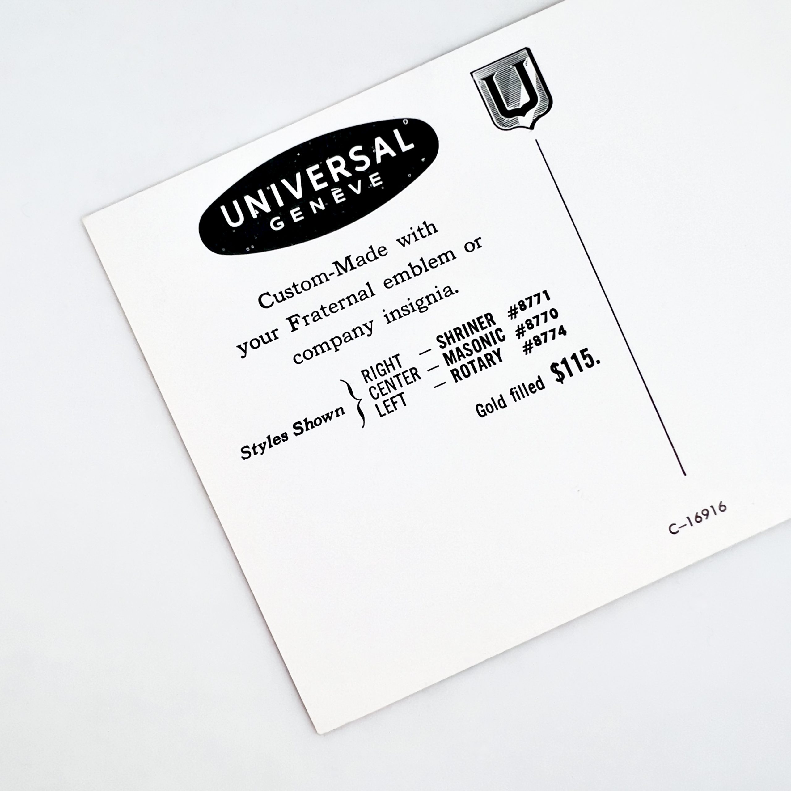 PUBLICITÉ UNIVERSAL GENÈVE POLEROUTER JET CA. 1960 – Image 7