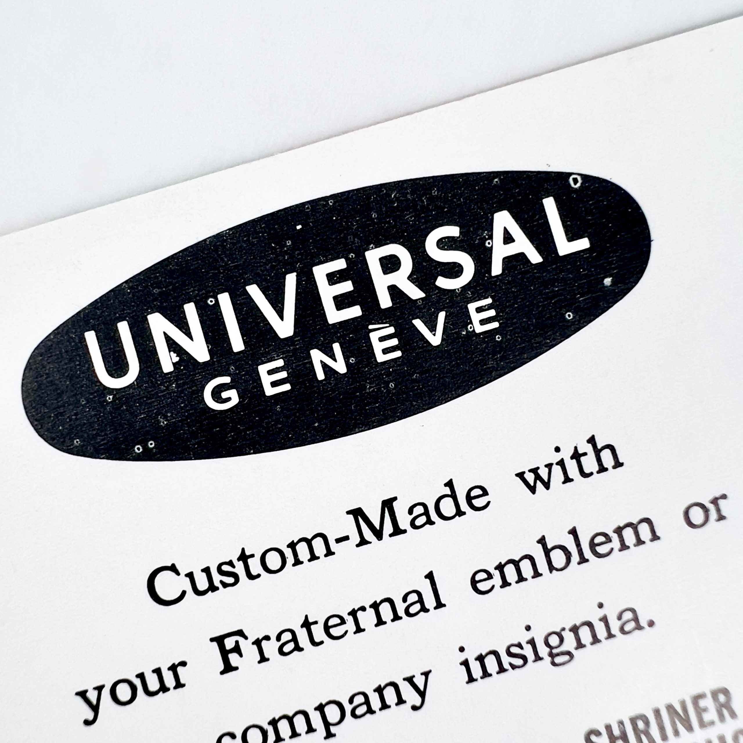 PUBLICITÉ UNIVERSAL GENÈVE POLEROUTER JET CA. 1960 – Image 3