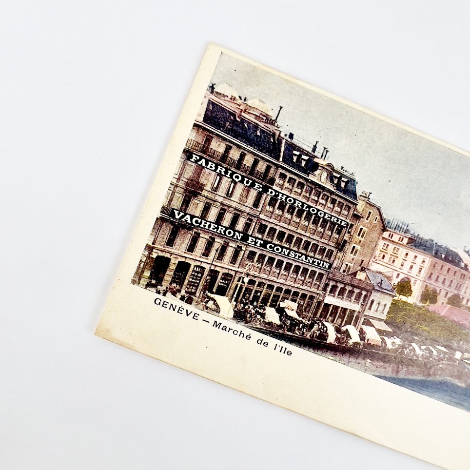 CARTE POSTALE VACHERON ET CONSTANTIN QUAI DE L'ILE GENEVE CA. 1900