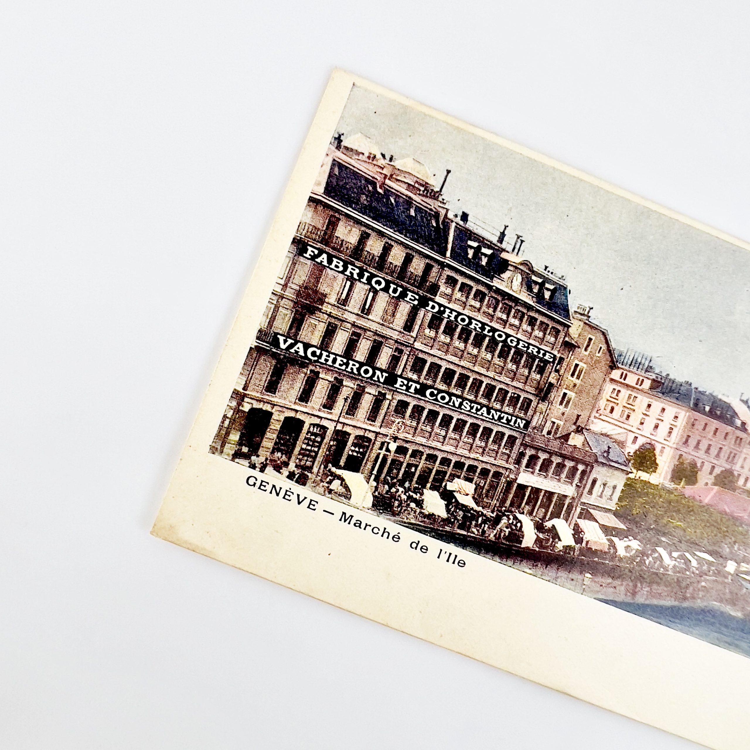 CARTE POSTALE VACHERON ET CONSTANTIN QUAI DE L'ILE GENEVE CA. 1900